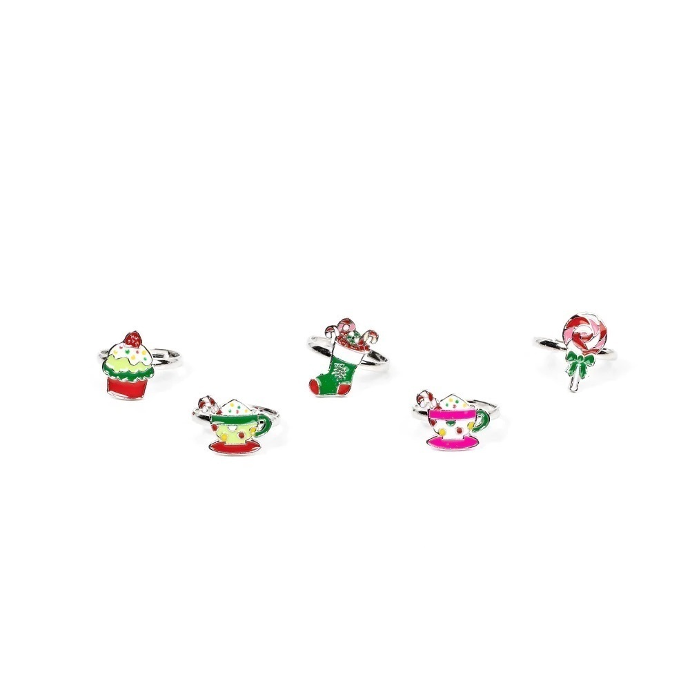 Paparazzi Starlet Shimmer Christmas Kids Rings 5 pack